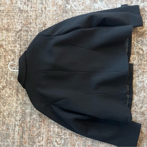 Allegra K Women's Notched Lapel Double Breasted Pea Coat - Picture 6 of 6